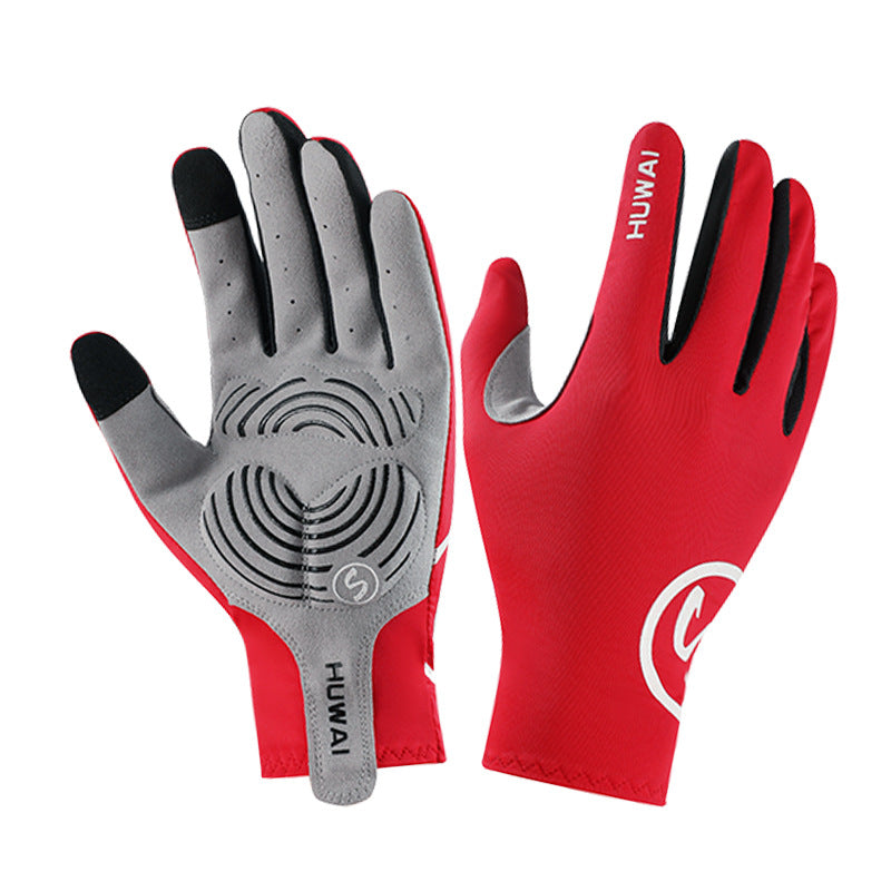 Men’s Ice Silk Sunscreen Gloves – UV Protection & Non-Slip Touchscreen Outdoor Gloves