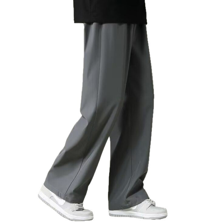 Men's Ice Silk Wide-Leg Pants – Summer Breathable Fit