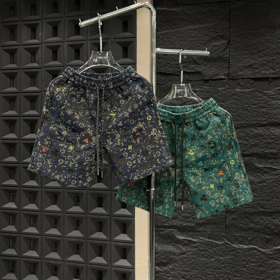 Men’s Summer Retro Washed Five-Point Shorts | Trendy Loose-Fit Thin Light Luxury Casual High-End Streetwear Pants