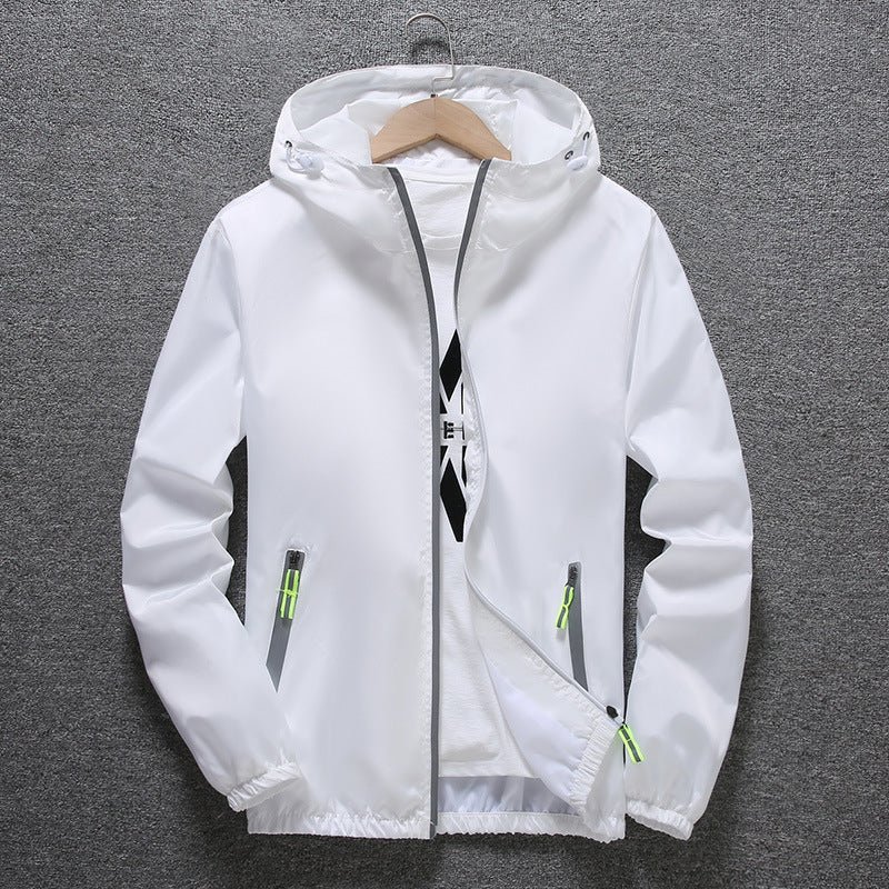 Reflective Zipper Windbreaker – Men’s Trendy Outdoor Jacket