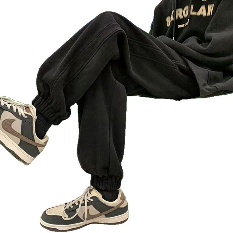 Men’s Fleece-Lined Jogger Sweatpants – Autumn/Winter Casual Sports Pants