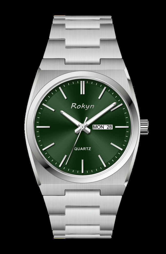 Men’s Waterproof Luminous Dual Calendar Quartz Watch
