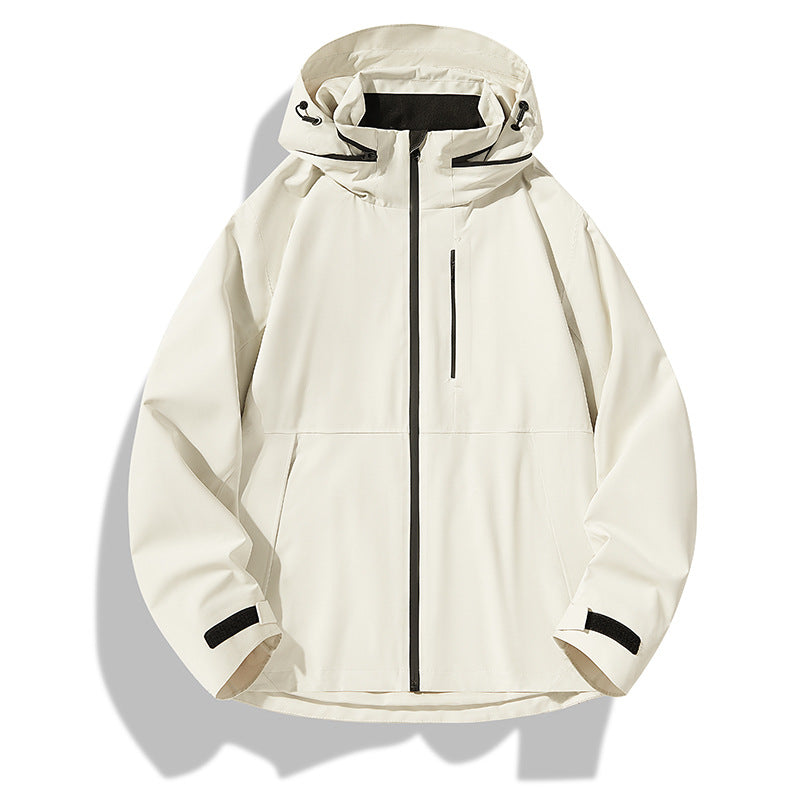 Unisex Hooded Windproof Jacket Spring Fall Hiking