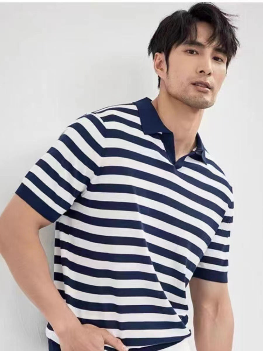 Men’s Vintage Striped Polo Shirt Summer 2026