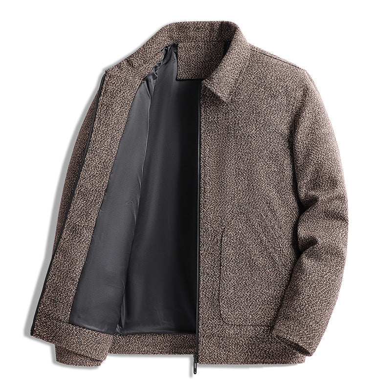 Men’s Wool Lapel Winter Casual Thick Coat