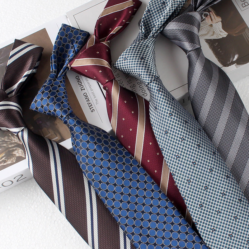 Retro British Style 8cm Brown Business Casual Tie