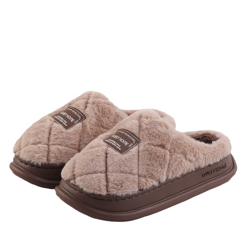 Men’s & Women’s Winter Cotton Slippers 2025 Non-Slip Plush Thick