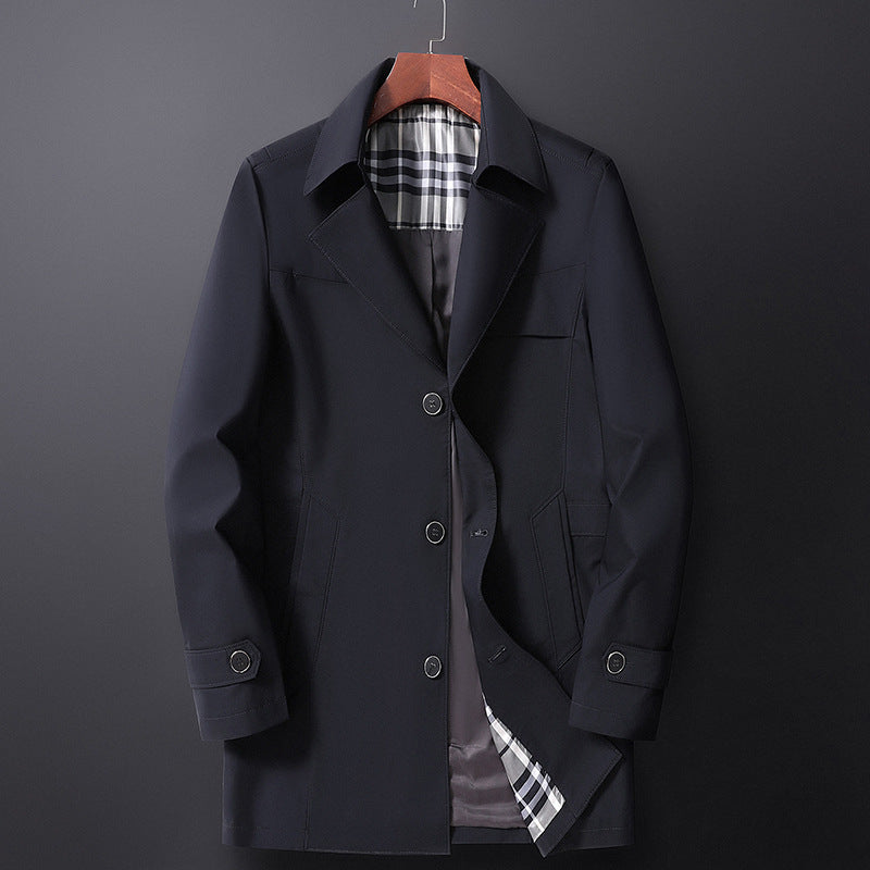 Men’s Dovetail Mid-Length Coat | Spring-Autumn Casual