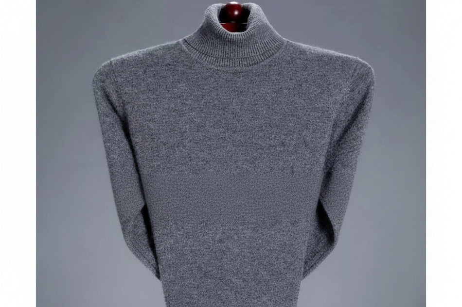 Men’s Thickened Turtleneck Wool Sweater – Winter Knit