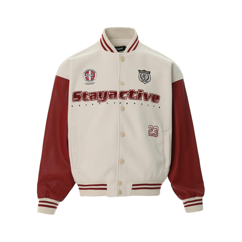 Men’s Retro Baseball Jacket – High-End Casual Autumn & Winter Coat