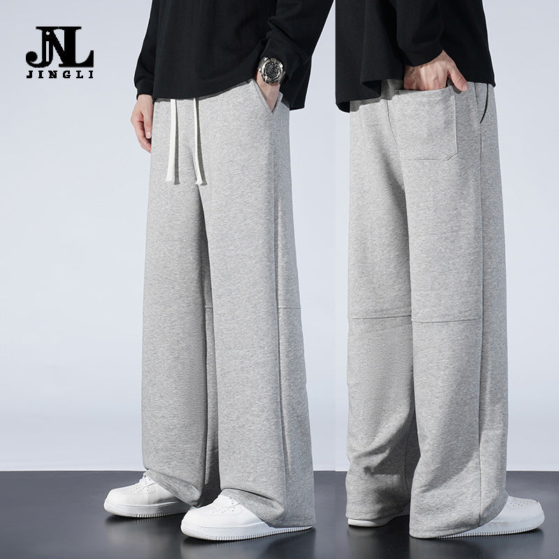 Men’s Autumn Winter Wide-Leg Sweatpants 2025 Loose Casual Sports Pants