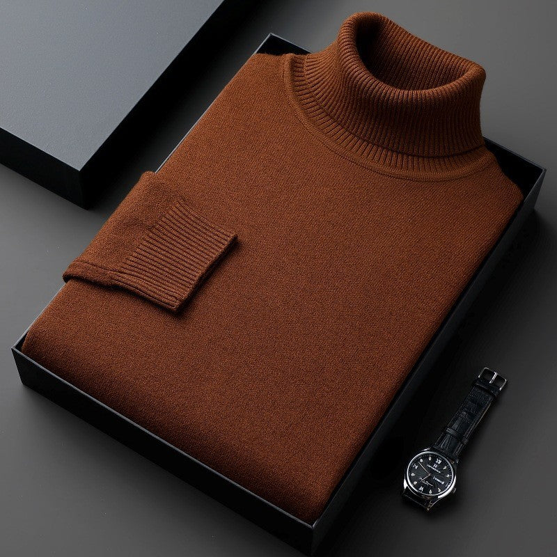 Men’s Winter Turtleneck Sweater – Thick Loose Casual Top