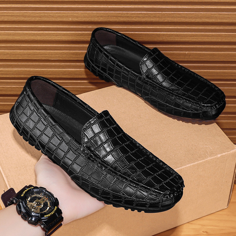 Men’s Cowhide Slip-On Shoes | Casual & Business Comfort