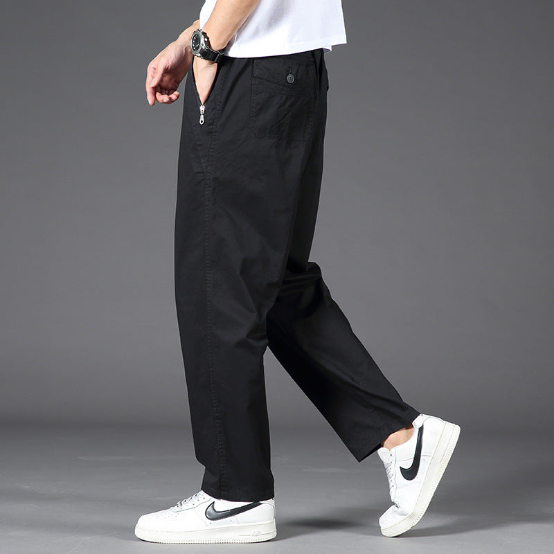 Men's Wide-Leg Khaki Pants – Summer Loose Fit 2025
