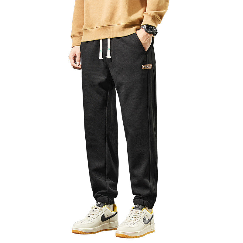 Men’s Waffle Jogger Sweatpants Loose Casual Autumn Winter