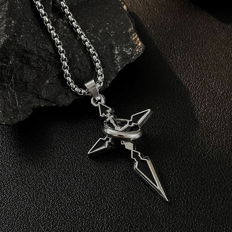Titanium Cross Pendant Necklace – Men’s Fashion Chain