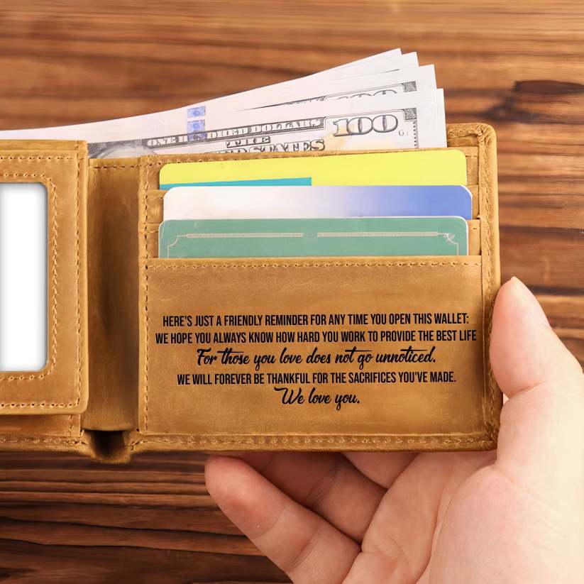 Personalized Leather Wallet Best Dad Father’s Day Gift