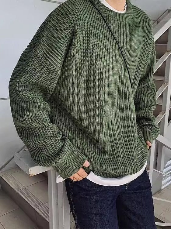 Men’s Striped Round Neck Autumn Winter Sweater