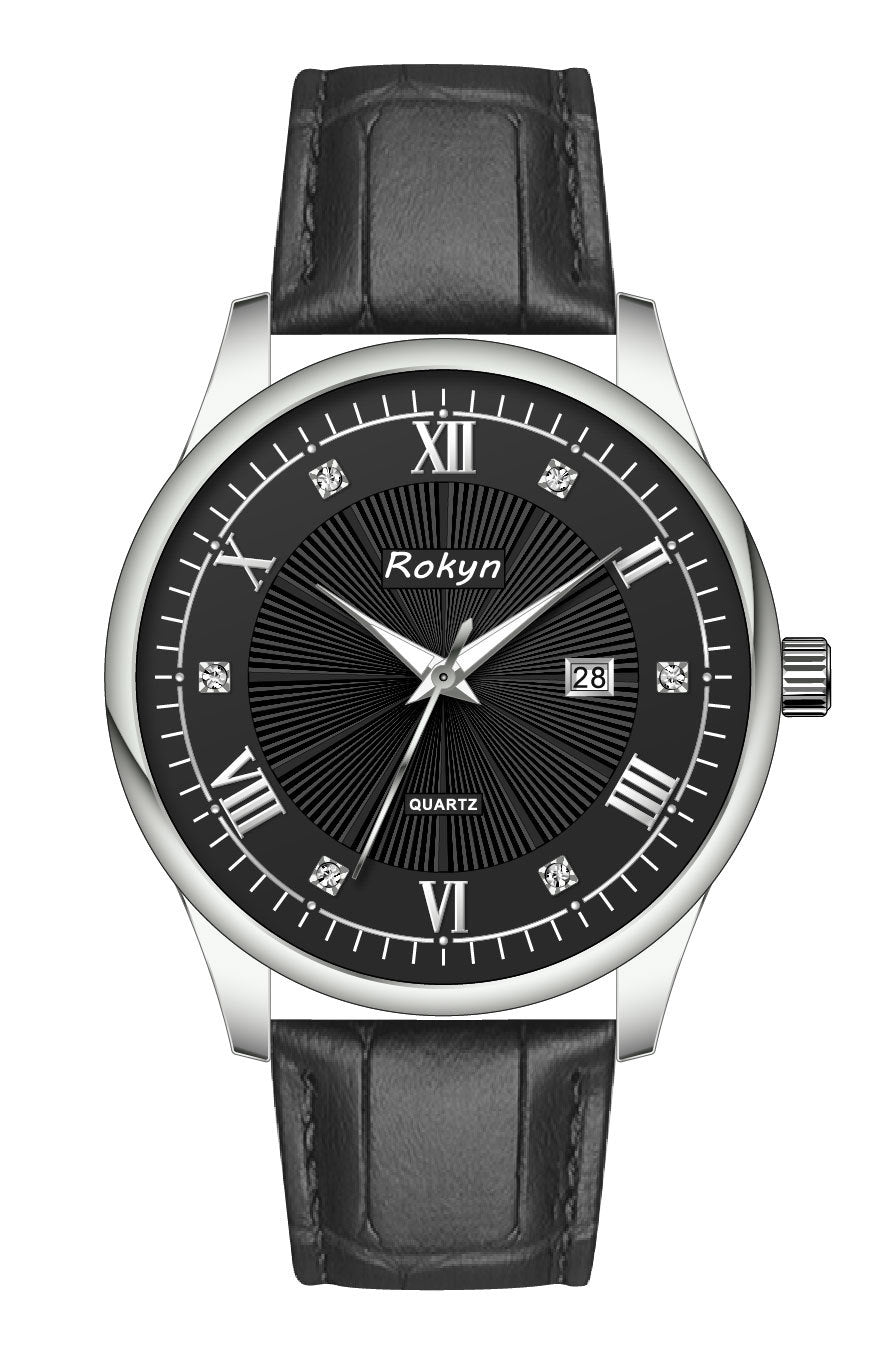 Ultra-Thin Men’s Leather Waterproof Quartz Watch