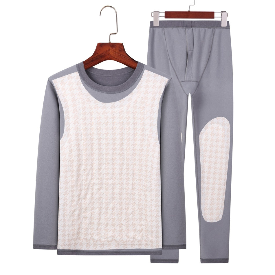 100% Wool Thermal Suit | Seamless & Thick with Knee Pads