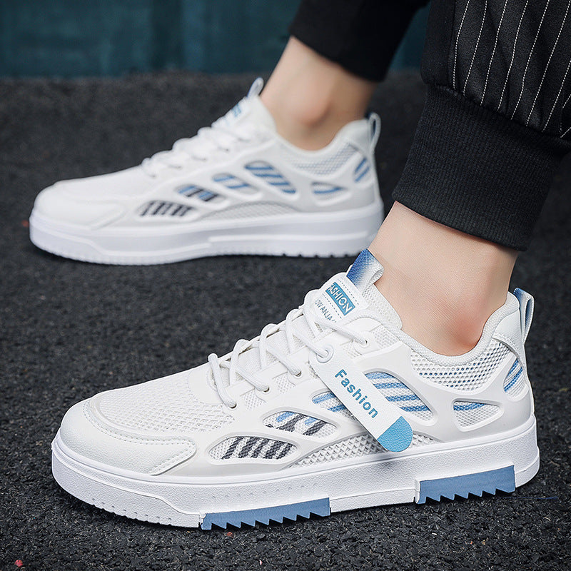 Men’s Summer Mesh White Sneakers 2025