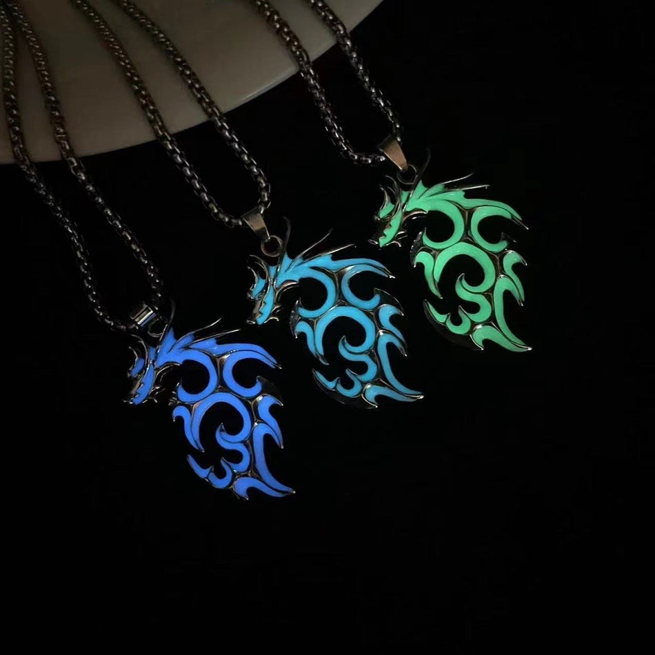 Dragon Wolf King Hip-Hop Pendant Necklace for Couples