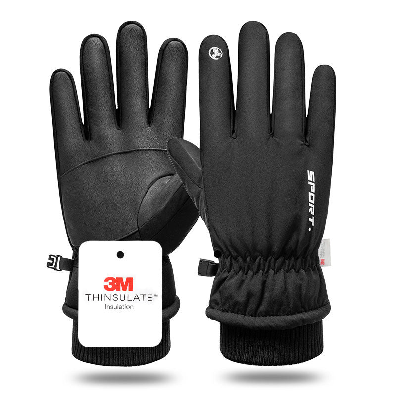 Men’s Q907 Winter Riding Gloves – Thick Waterproof Touchscreen Ski Gloves