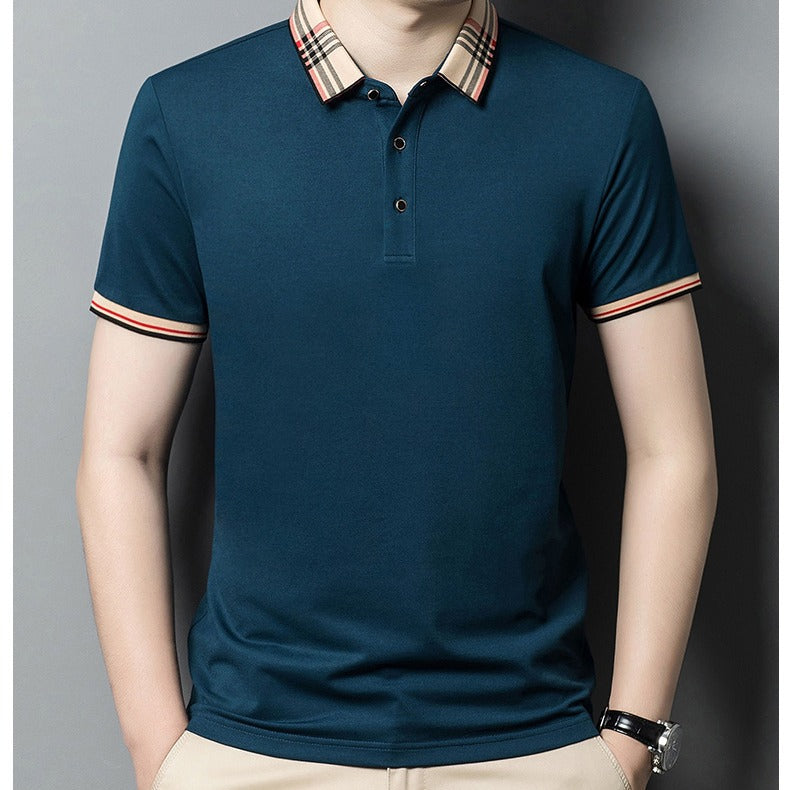 Men's Cotton Polo – Slim Fit Korean-Style Summer T-Shirt