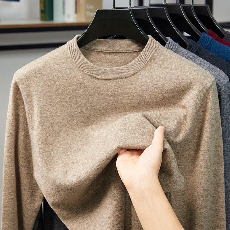 Men’s 100% Sheep Wool Sweater – Autumn/Winter Thick Pullover
