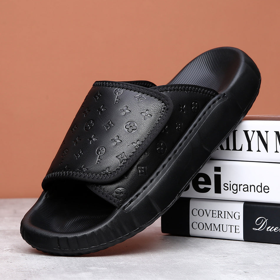 Men’s Cowhide Slippers | Dual-Wear Leather Sandals
