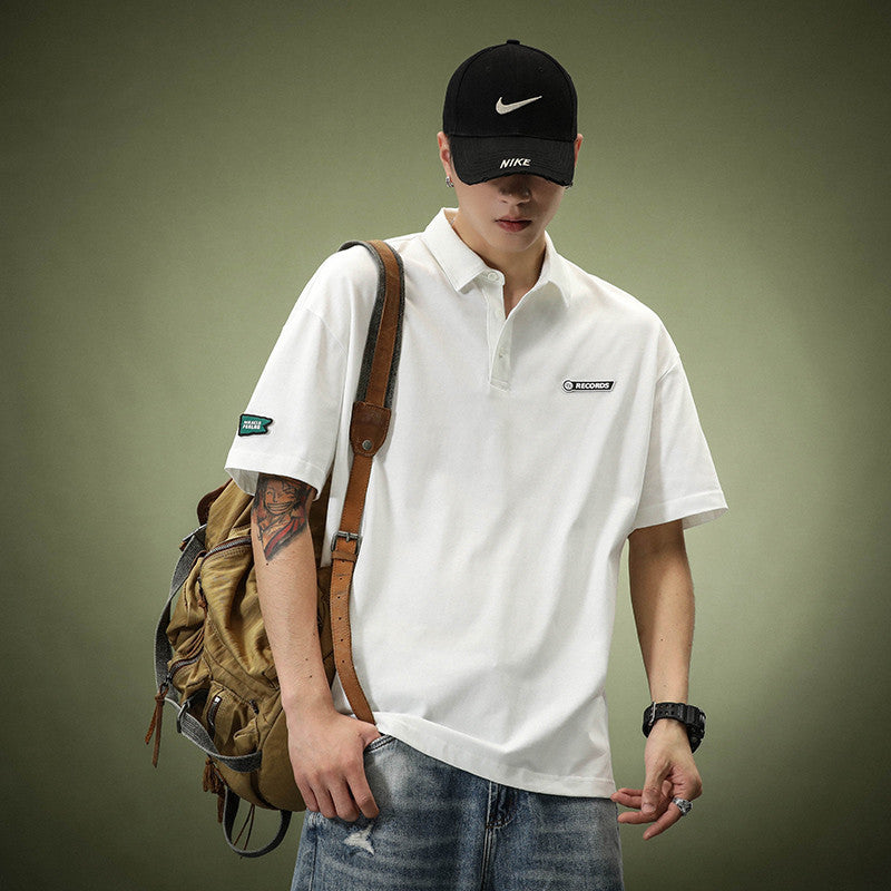 Ice Silk Polo Shirt for Men – Loose Fit Summer Design