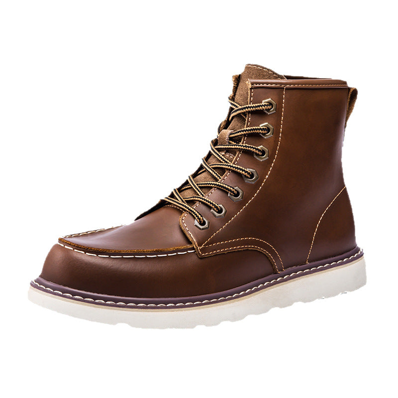 Men’s Extra-Large Fleece-Lined Retro Work Boots