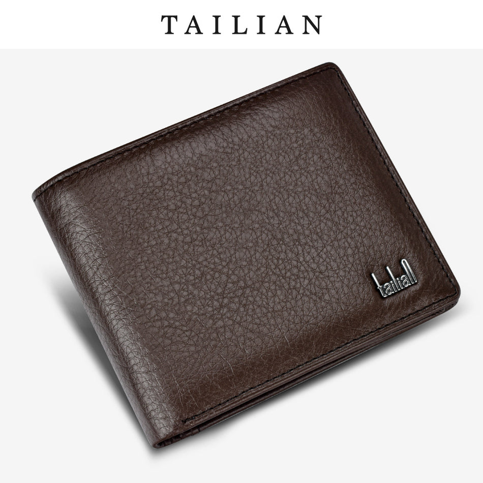 Men's Genuine Leather Short Wallet – Vintage