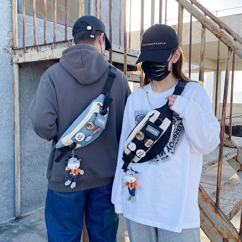 Men’s Ins Nylon Chest Bag – Lightweight Japanese Style