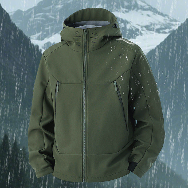 Men’s Soft Shell Outdoor Jacket – Windproof & Waterproof