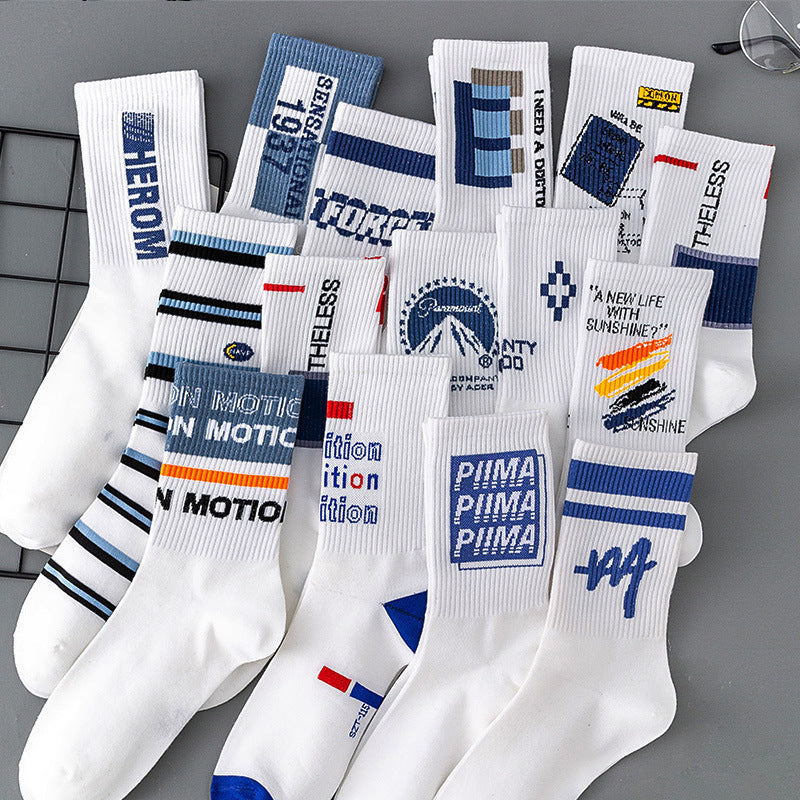PACK OF 10 - Zhuji Unisex Sports Tube Socks Sweat-Absorbent Breathable