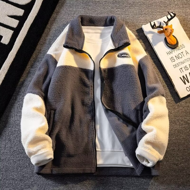 Men’s 2024 Thickened Lamb Wool Cotton Coat