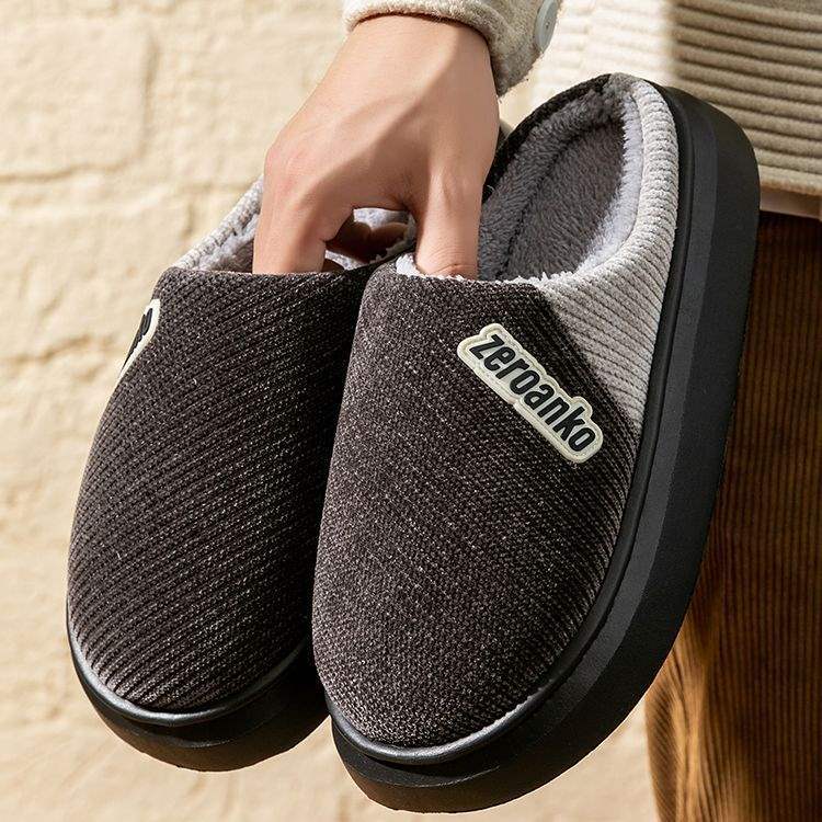 Men’s Winter Cotton Slippers 2025 EVA Non-Slip Warm Indoor/Outdoor