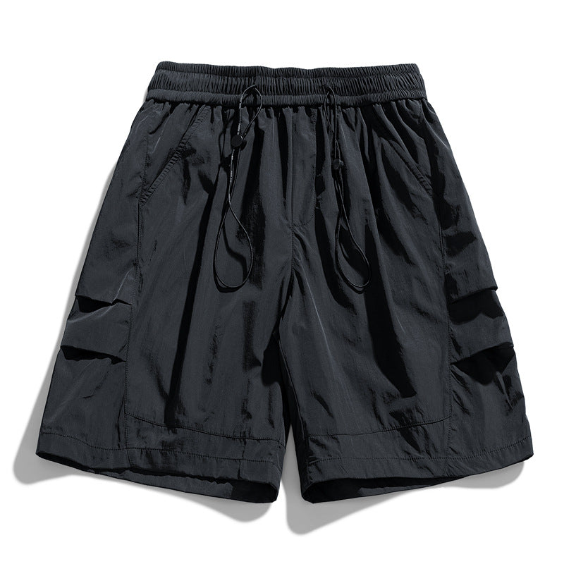 Jianheng Men’s Summer Tooling Shorts | Quick-Drying Ice-Feel Loose Fit Plus Size Pants for Teenagers & Students