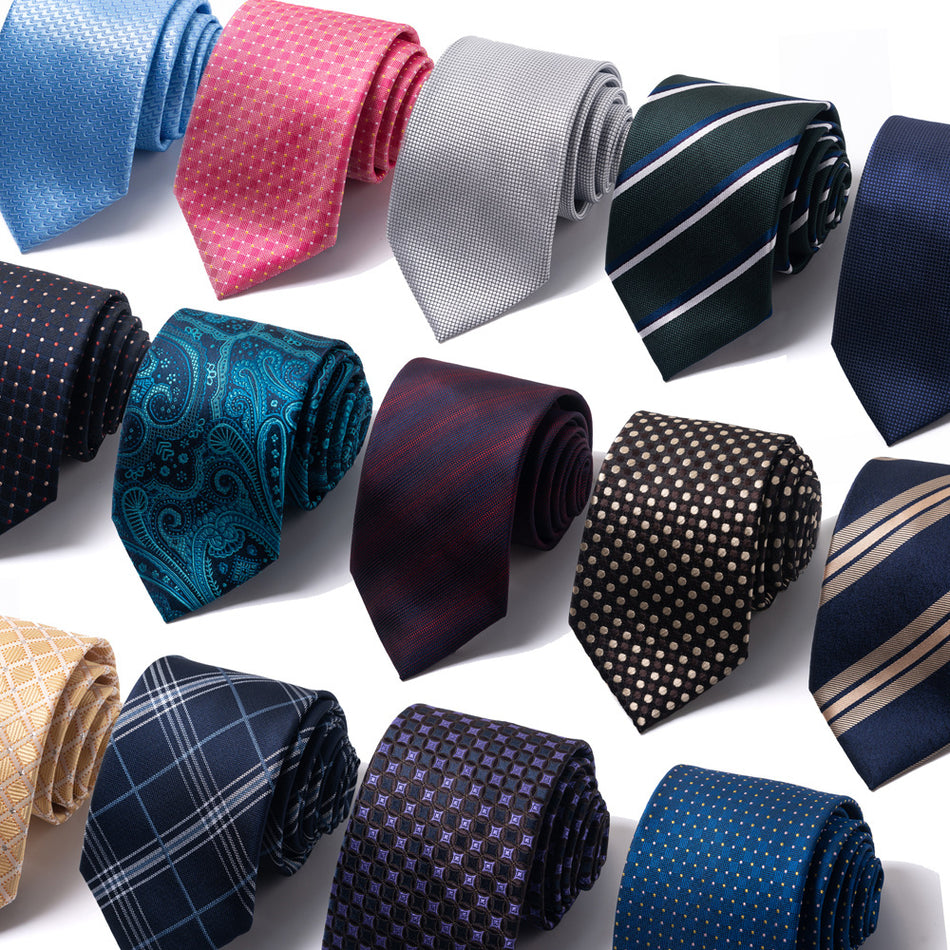 8cm Striped Business Tie – Formal Wedding Look for Men