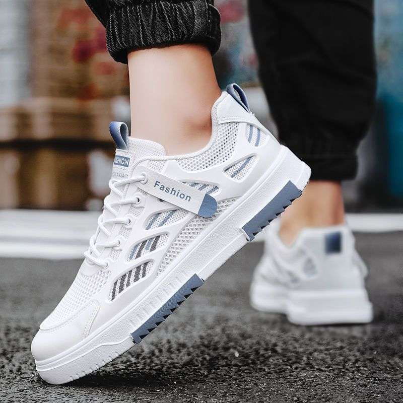 Soft Sole White Sneakers – Mesh Breathable Style