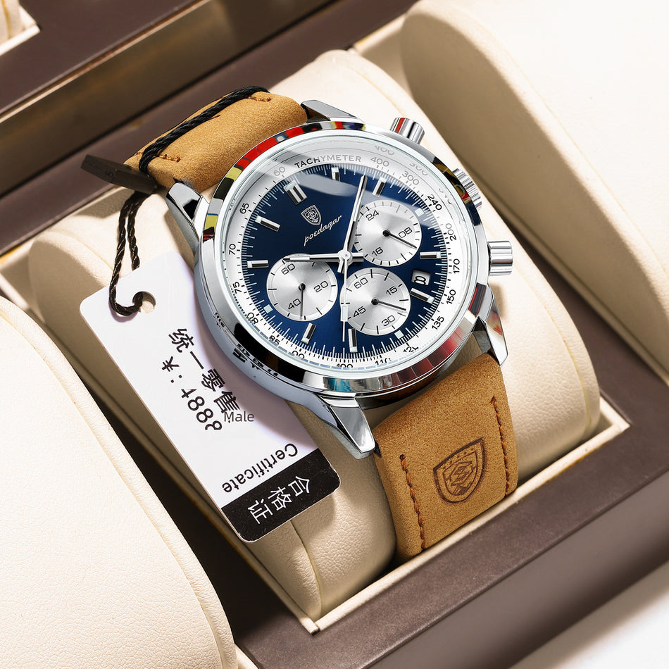 Swiss Style Quartz Watch – Multifunction Men’s Wristwatch