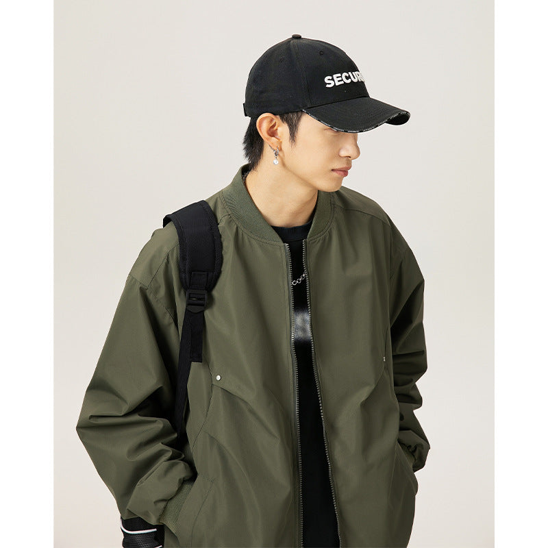 Men’s Structured Water-Repellent Baseball Bomber
