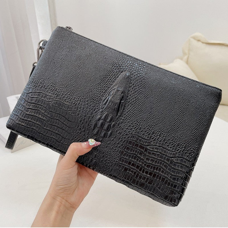 Men’s Soft Leather Handbag - Large Capacity Business Wallet