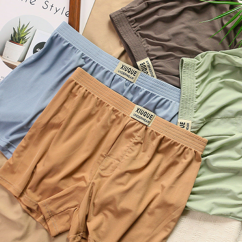 Pack of 4 (Men's Ice Silk Arloy Boxer Shorts | Cool, Loose & Comfy)