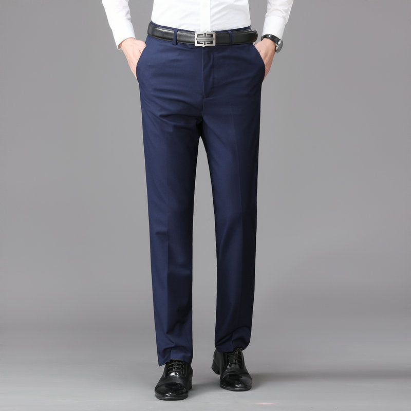 Men's Slim Black Suit Pants – Summer Business Trousers