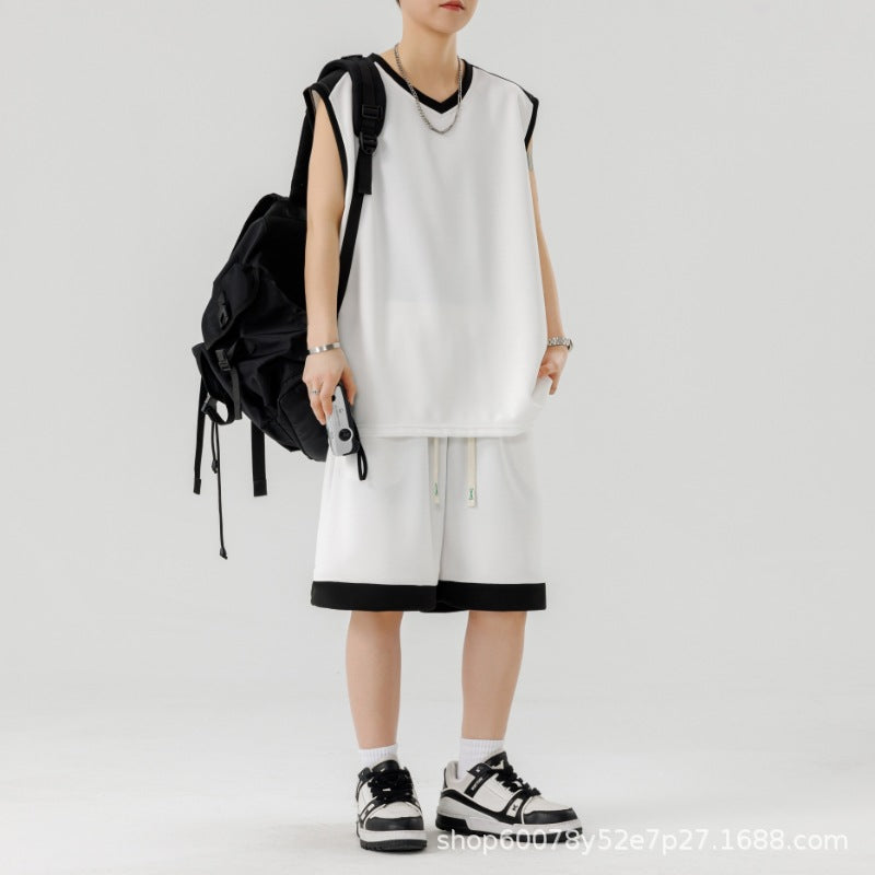 Teen Men’s Sleeveless V-Neck Sports Set Nepal